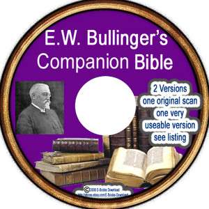 Bullingers Companion Bible (2 versions) complete ebook Cd+8 bonus