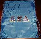 Alpha Xi Delta Blue Cinch Backpack