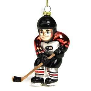   Philadelphia Flyers NHL Glass Hockey Player Ornament (4) Sports