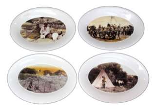 WesternWare Set of 4 New Native American 9 Oval Plates  