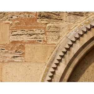  Close up of the Molding Detail on a Pale Stone Arch 