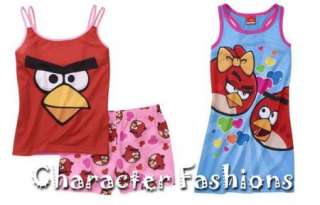 Girls ANGRY BIRDS Nightgown Pajamas pjs Size 4 5 6 6X 7 8 10 12 Shirt 