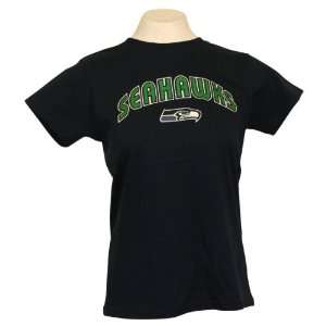  Seattle Seahawks Womens Classic Navy NFL T Shirt  Small 