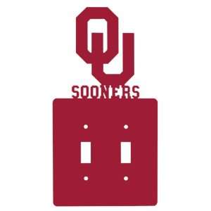  Oklahoma Sooners Double Toggle Metal Switch Plate Cover 
