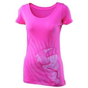  THOR ZERVA WOMENS SCOOP NECK T SHIRT PINK MEDIUM 