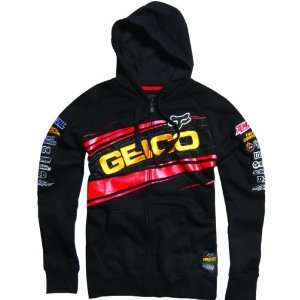  Fox Racing Geico Team Mens Hoody Zip Race Wear Sweatshirt 