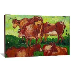  Les vaches   Gallery Wrapped Canvas   Museum Quality  Size 