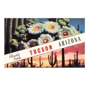  Howdy from Tucson, Arizona Giclee Poster Print, 32x24 