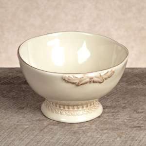   Gracious Goods Cream Ceramic Grazia Serving Bowl