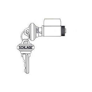  Schlage 21 028 C Satin Chrome Schlage S series Cylinder 