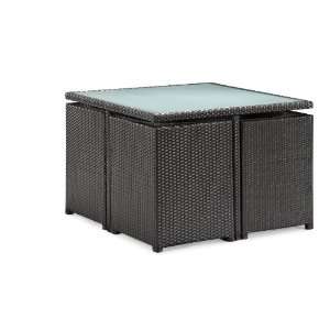  Zuo Modern Furniture Turtle Bach Table Set in Chocolate 