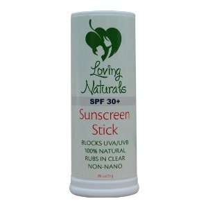   Loving Naturals Clear Sunscreen Stick SPF 30+ Non Nano UVA/UVB Beauty