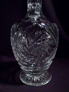 Footed Crystal Decanter, American Brilliant, Glass  