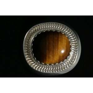  Tiger Eye Ring in Sterling Silver. Size 7 