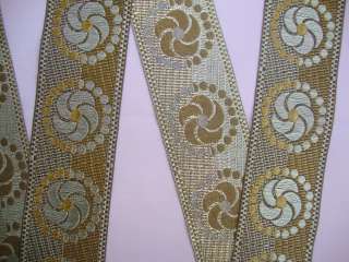 1Yd Jacquard Fabric 2 Wide Trim Ribbon 224 15  