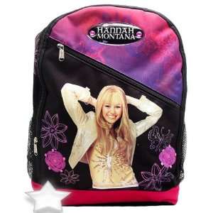  Hannah Montana LARGE BACKPACK, BLACK/PURPLE/PINK WITH 