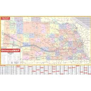  Universal Map 762539283 Nebraska Wall Map 2nd Edition 