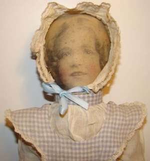Cloth Rag Doll C1906 Playtime Photographic Litho Face  
