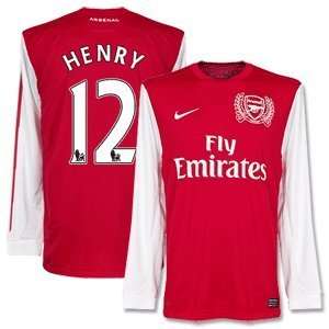  11 12 Arsenal Home Authentic L/S Jersey + Henry 12 Sports 