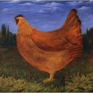   Country Chicken Poster by Dotty Chase (12.00 x 12.00)