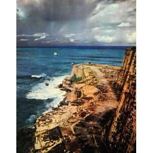  1941 El Morro Fort Castillo San Juan Puerto Rico Print 