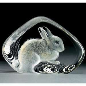  Rabbit Crystal Art Glass Sculpture