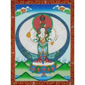    1000 Arm Avalokiteshvara Tibetan Buddhist Thangka 