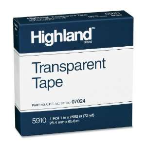  MMM59101X2592   Transparent Tape, 1x2592, 3 Core, Clear 
