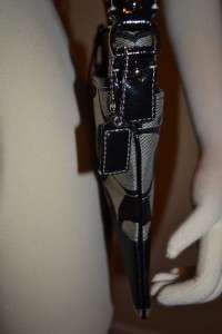 COACH NWT Jacquard Signature Black Stripe Swingpack Crossbody Handbag 