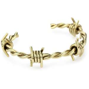  Mima Artesana Gold Plated Barbed Wire Cuff Bracelet 