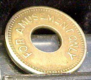 FOR AMUSEMENT ONLY 3/4 NO CASH/TRADE VALUE TOKEN 8518  