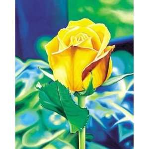     Yellow Rose   Artist Helene Harter   Poster Size 24 X 32 inches