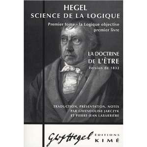 Science de la logique, t. 01 Hegel  Books