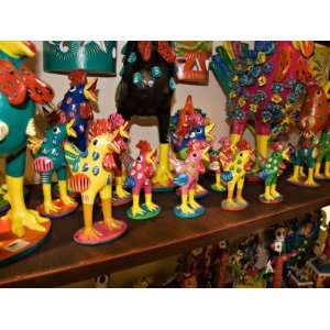  Fanciful Carvings From Oaxaca, Mazatlan, Mexico Stretched 