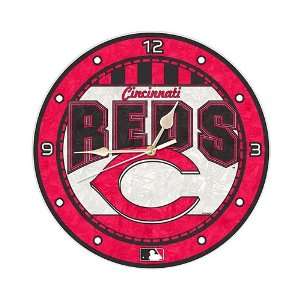  Cincinnati Reds 12 Inch Art Glass Clock
