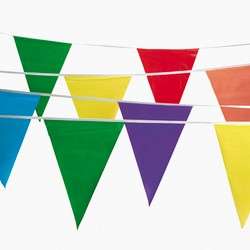 100 Feet Foot Ft MULTI COLOR FLAG BANNER PENNANT PARTY SUPPLY DECOR 
