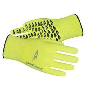 DeFeet DuraGlove Neon Yellow CoolMax Cycling/Running/Training Gloves 