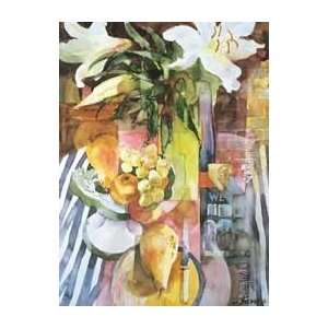   Lilies   Artist Shirley Trevena  Poster Size 28 X 22