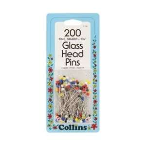  Dritz Colored Glass Head Pins Size 22 200/Pkg C108; 2 