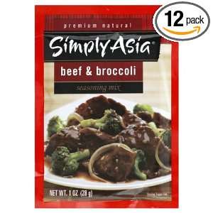 Simply Asia Dry Seasoning, Beef n Broccoli, 1 ounces (Pack of12)