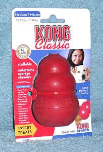 Classic Red Kong Dog Chew Toy Medium T2 fast ship L@@K  