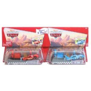  Value 2 Pack   Pit Row Race Off Lightning McQueen / Pit Row 