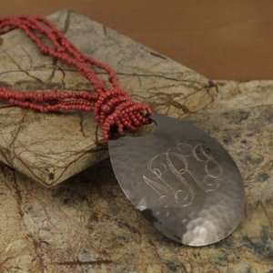  Four strand Necklace with Hammered Pendant   Grandin Road 
