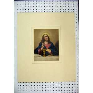  Colour Print Long Haired Man Bread Gold Jug Plate