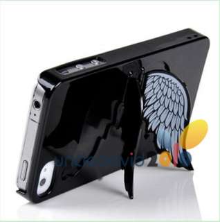 Angel Wing Holder Stand Hard Back Case Cover For iPhone 4 4S 4G AT&T 