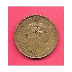    Extra Fine 1956 Mexican 10 Centavos    Scarce 