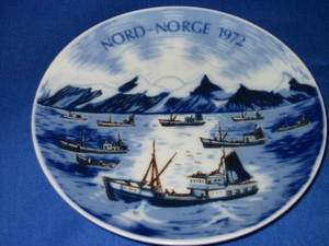   Norway Collectors Plate, Fishing Boats, Porsgrunds, Limited Ed  
