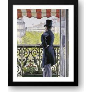  Man on a Balcony, Boulevard Haussmann 31x38 Framed Art 