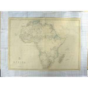  WELLER ANTIQUE MAP 1863 AFRICA MOZAMBIQUE SOUDAN