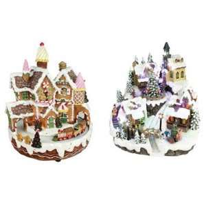 Puleo Tree Co. 01 1224LF/AST1 Animated Resin House Assortment (Pack of 